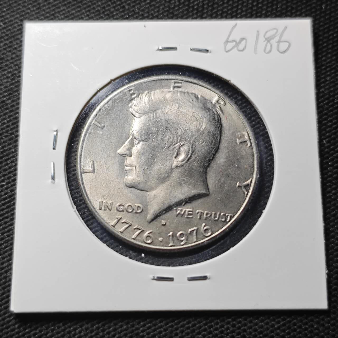 KK钱币收藏小铺  第360场  2月预留时间 周末发货  1976美国50分纪念币 建国200周年