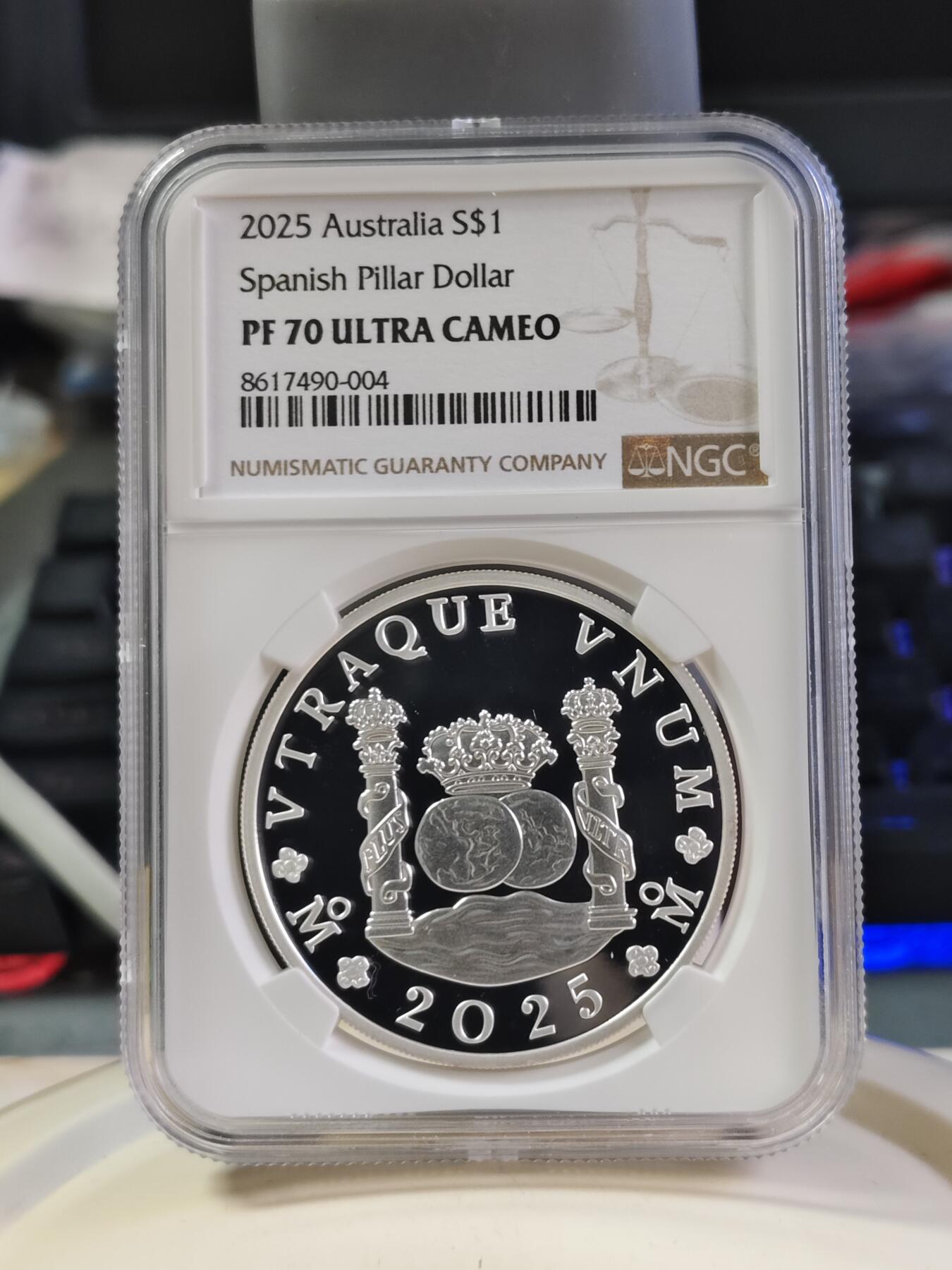 第180期拍卖【长期征集拍品】【北京币展专场】 NGC-PF70ULTRA CAMEO 2025年历史货币~澳大利亚宣言225周年精制纪念银币-1澳元（1盎司克重，999银，币径40.9MM，限量5千枚，盒证齐全）