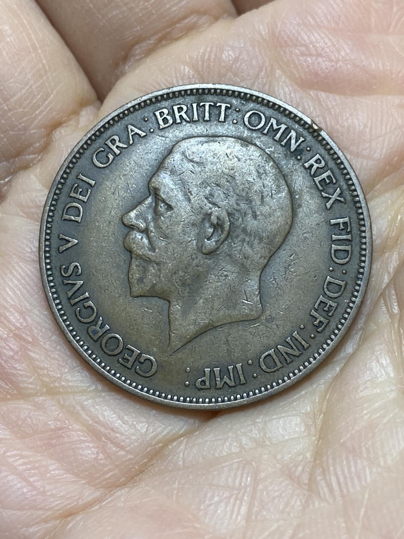 2025年第一百一十九场(总第一百四十五场）外国好品散币(免佣金) 流通好品–英国🇬🇧1929年1便士(乔治五世第三版)