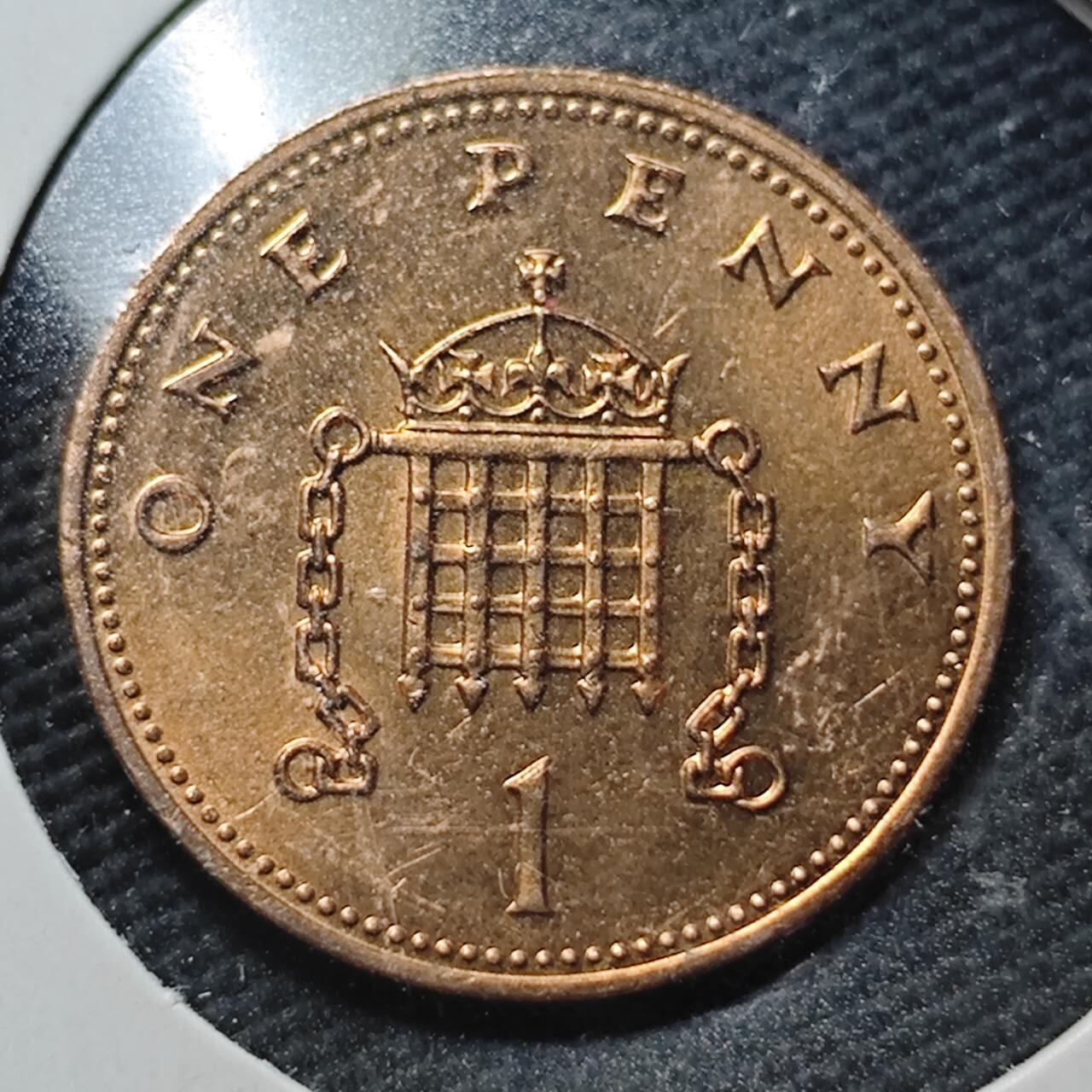 KK钱币收藏小铺  第360场  2月预留时间 周末发货  1989英国1便士铜币 好品