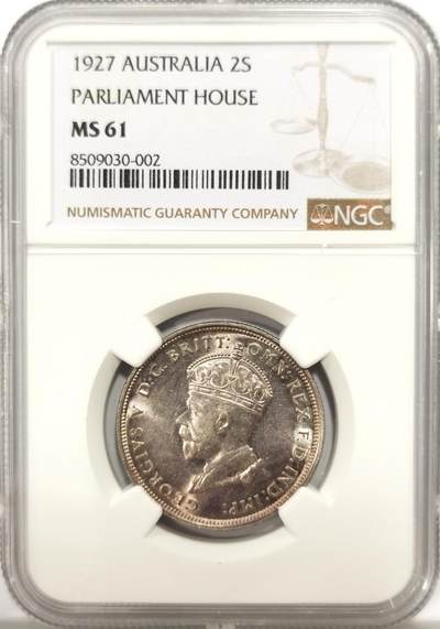 博洋堂世界钱币拍卖第144期（全场包邮） - NGC MS61 英属澳大利亚1927年议会大厦纪念1佛罗林银币