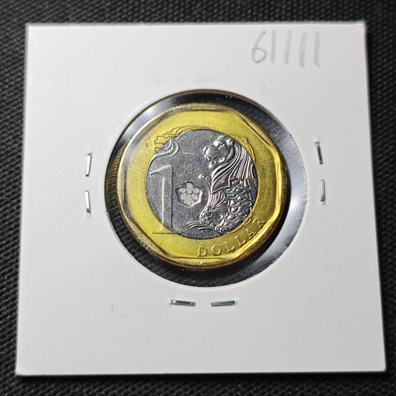 KK钱币收藏小铺  第361场  2月预留时间 周末发货  新加坡1元