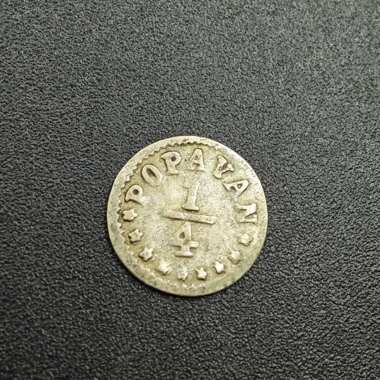 【淘币小摊】限时拍第七百八十拍  小银币场  满百包邮可预留两周  周一统一发货  哥伦比亚1881年1/4里亚尔银币