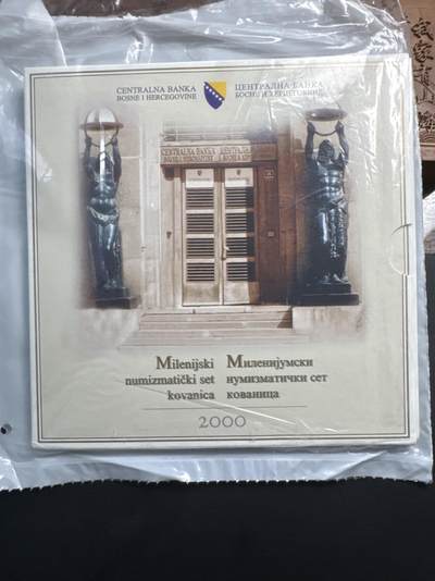 ❤️【币观天下】❤️ 第329期钱币拍卖- 2025.10.31周五晚上6点半场-长期征集拍品 - 波黑2000年官方纪念套币（唯一一套）未拆封