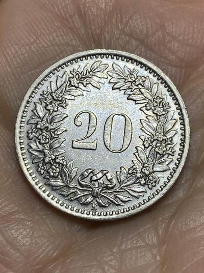 2025年第一百一十九场(总第一百四十五场）外国好品散币(免佣金) - 瑞士🇨🇭1969年20分(B标伯尔尼造)