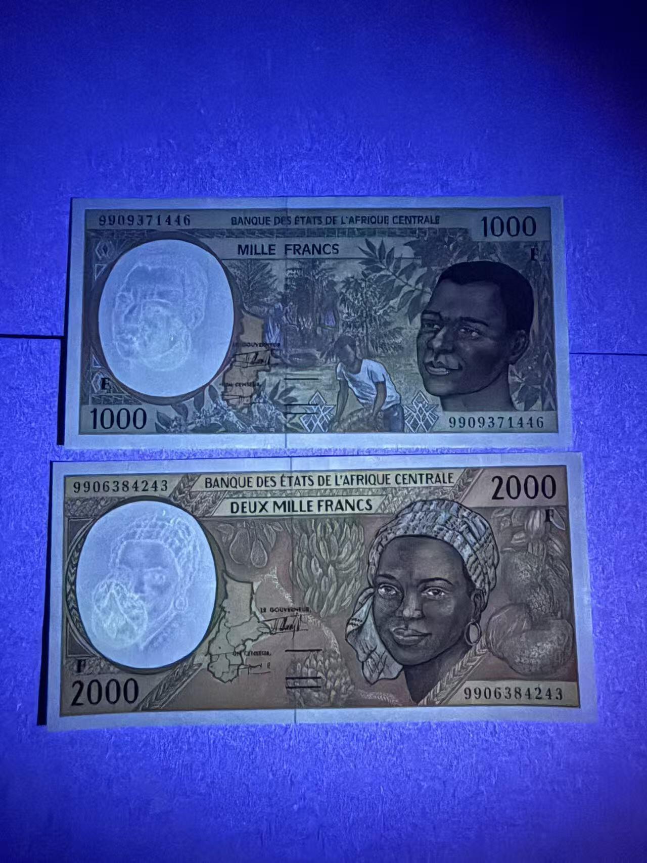 【礼羽收藏】🌏世界钱币拍卖第109期 中非 1000、2000法郎 全新unc