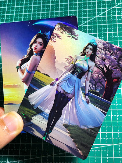 显眼宝35期 佣金1起 10月29日晚20:30截拍  - 热门动漫人物卡牌 颜如玉  2张  彩闪 63*88