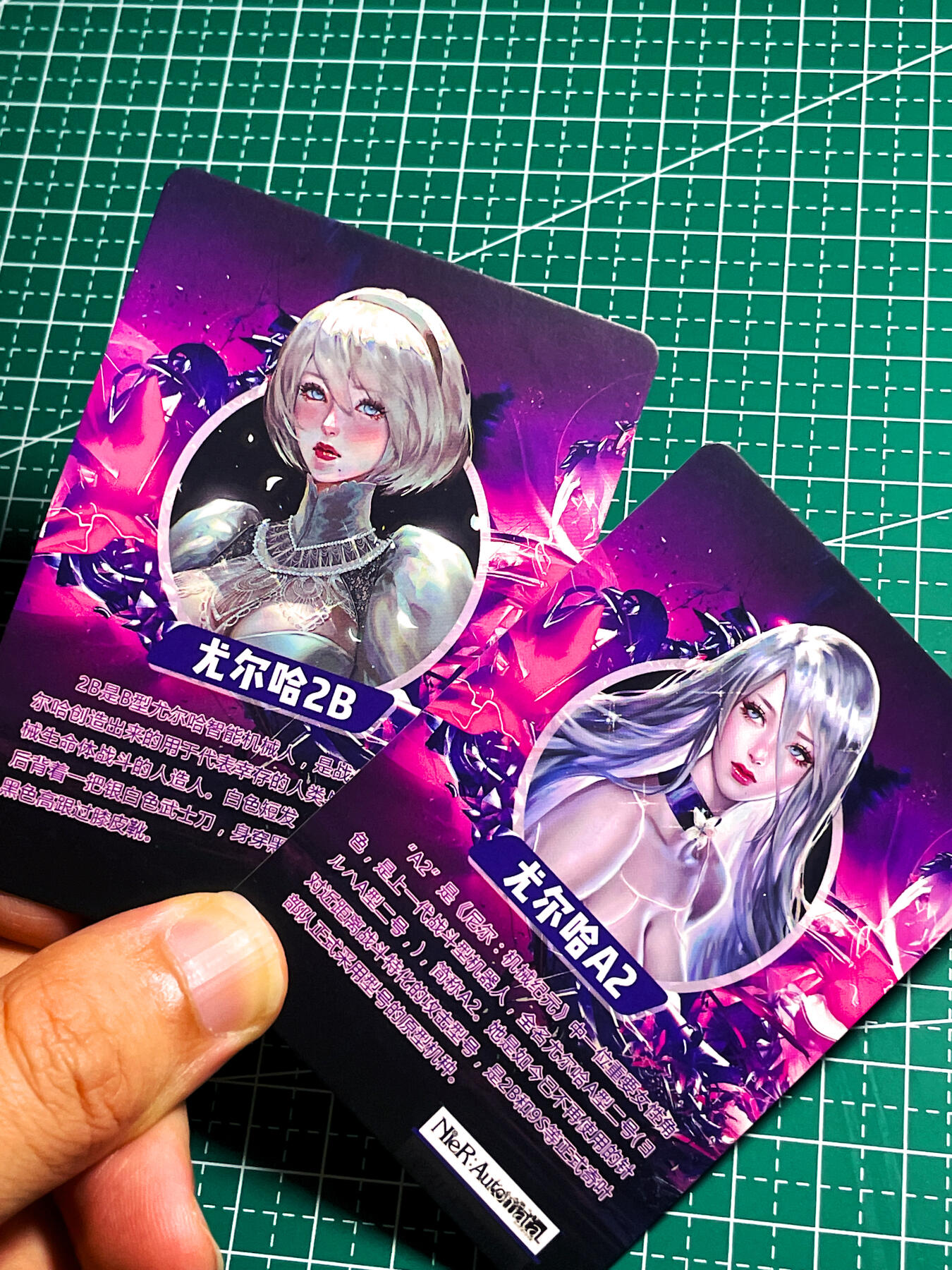 显眼宝35期 佣金1起 10月29日晚20:30截拍  赛博朋克风  A2 2B 一对 折光彩闪 2张 63*88