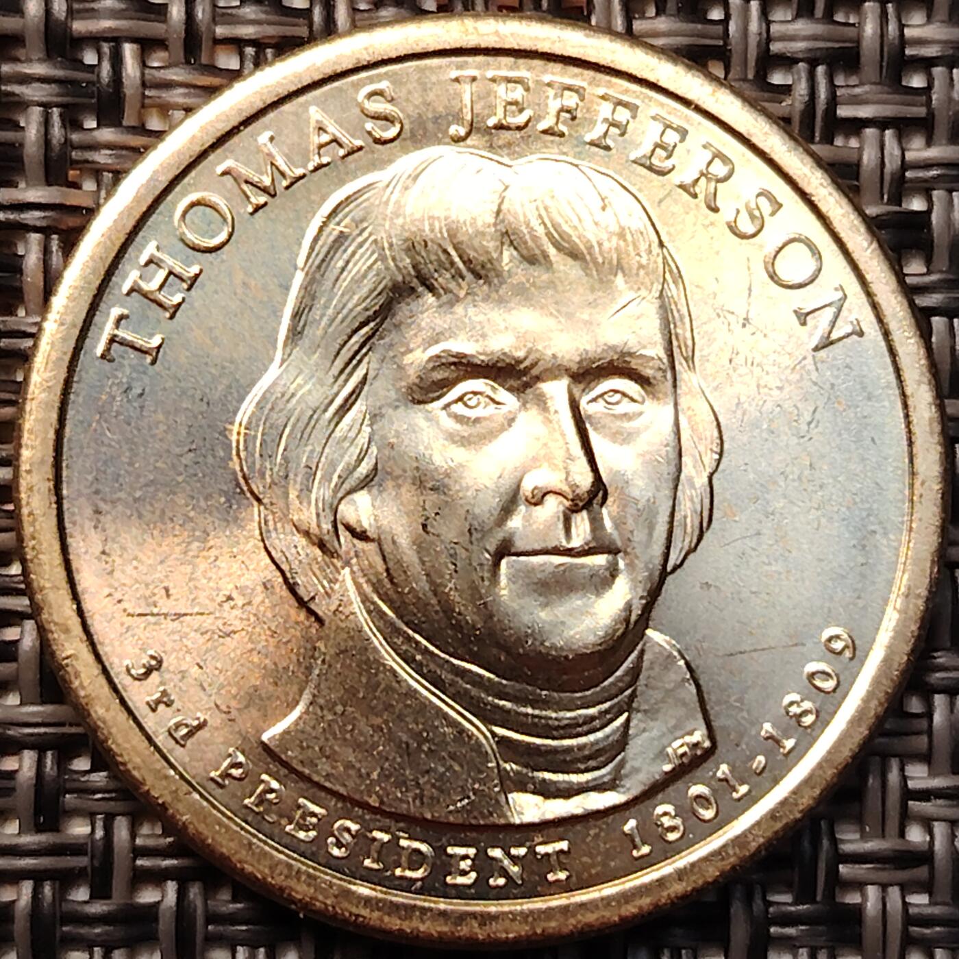 布加迪🐬～世界钱币(上海)🌾第 255 期 /  各国套币和散币 美国🇺🇸总统币 第三任 托马斯·杰斐逊(18 01-18 09)