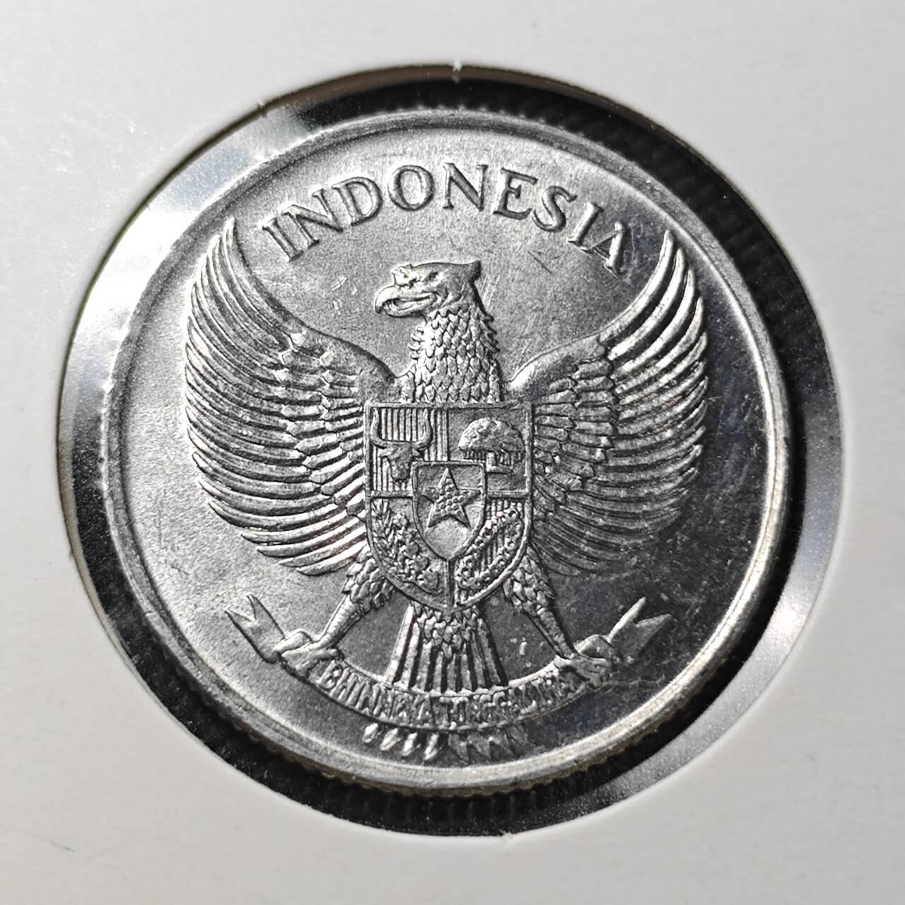 KK钱币收藏小铺  第361场  2月预留时间 周末发货  1967印度尼西亚25仙 好品