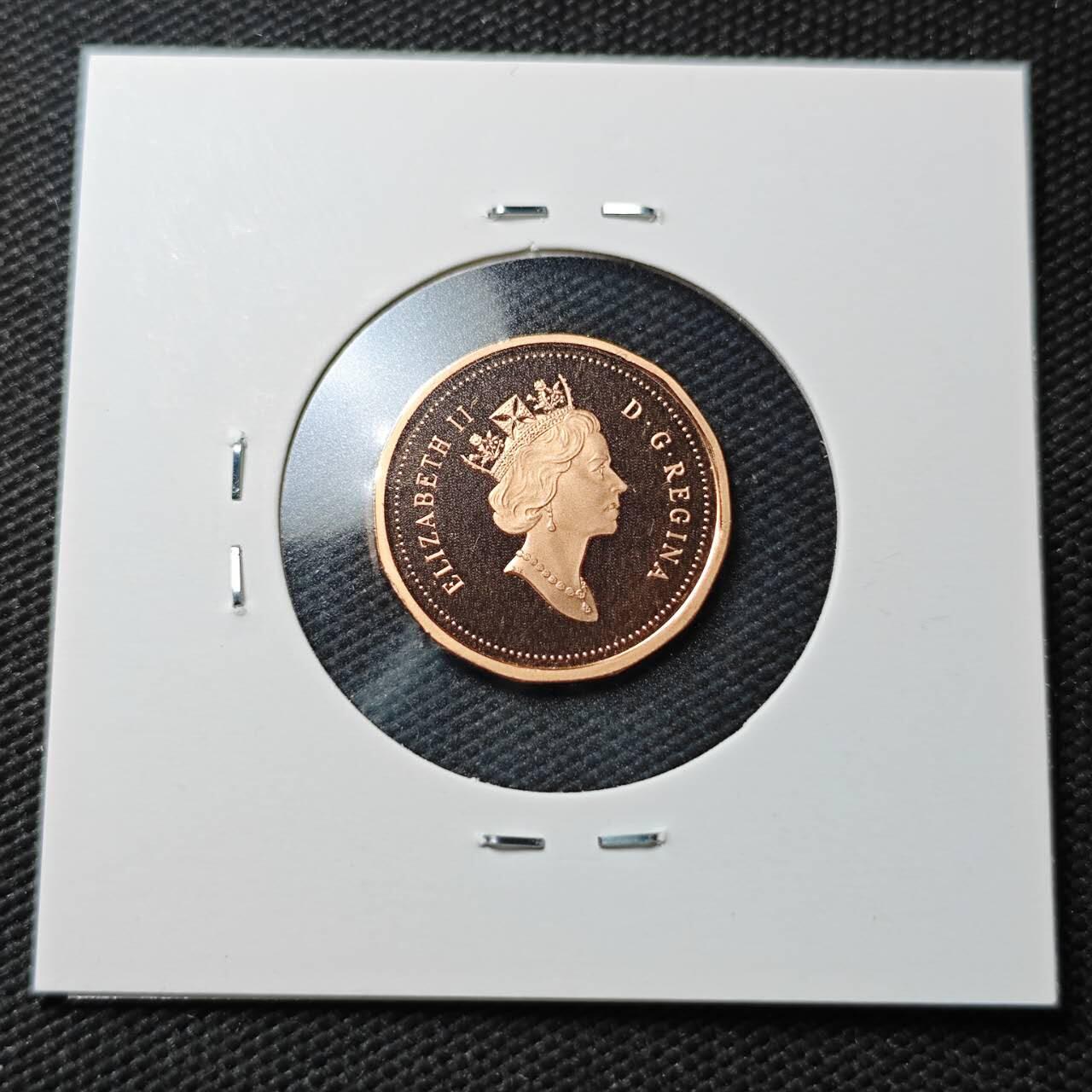 KK钱币收藏小铺  第361场  2月预留时间 周末发货  1995加拿大1分精制币