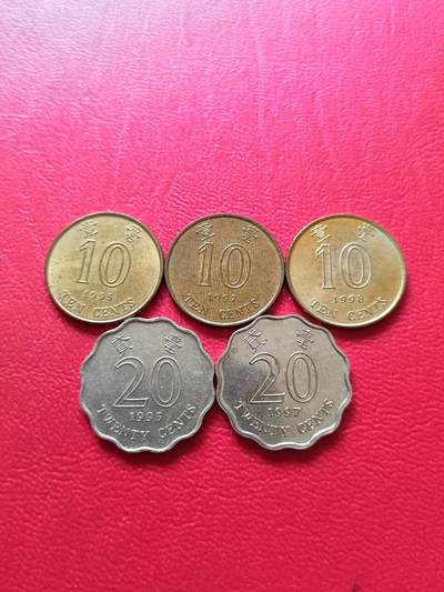 【云涧收藏】第七十五场 - 香港紫荆花1、2毫5枚