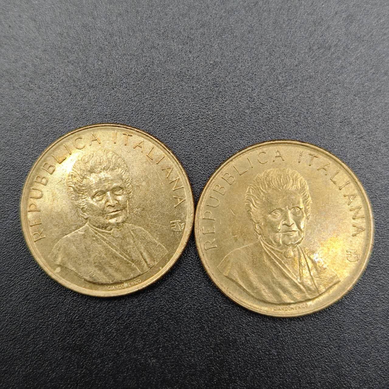 【淘币小摊】实时拍第七百七十九拍   散币场   满百包邮可预留二周 每周一统一发货   意大利1980年200里拉纪念币2枚