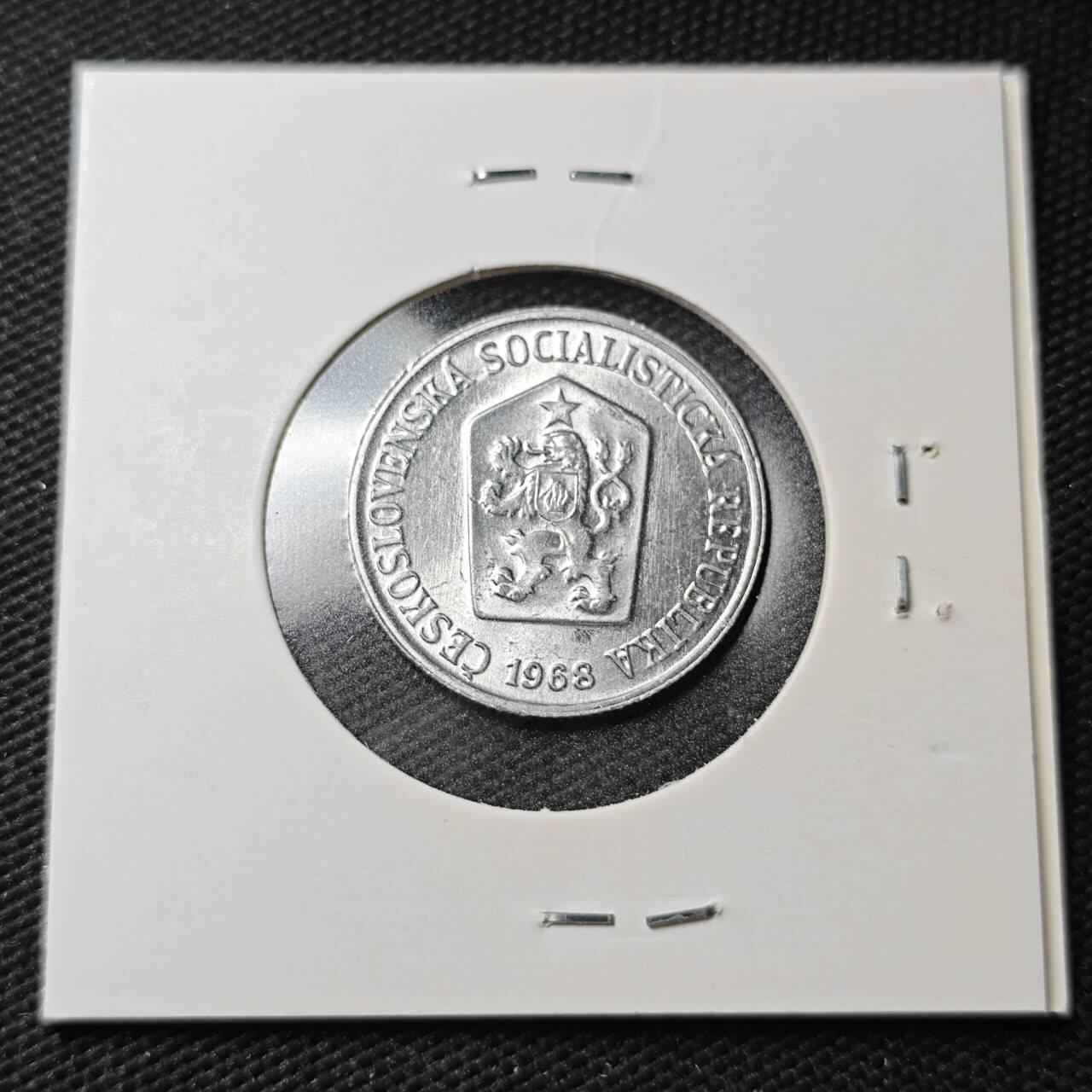 KK钱币收藏小铺  第361场  2月预留时间 周末发货  1968捷克斯洛伐克10赫勒