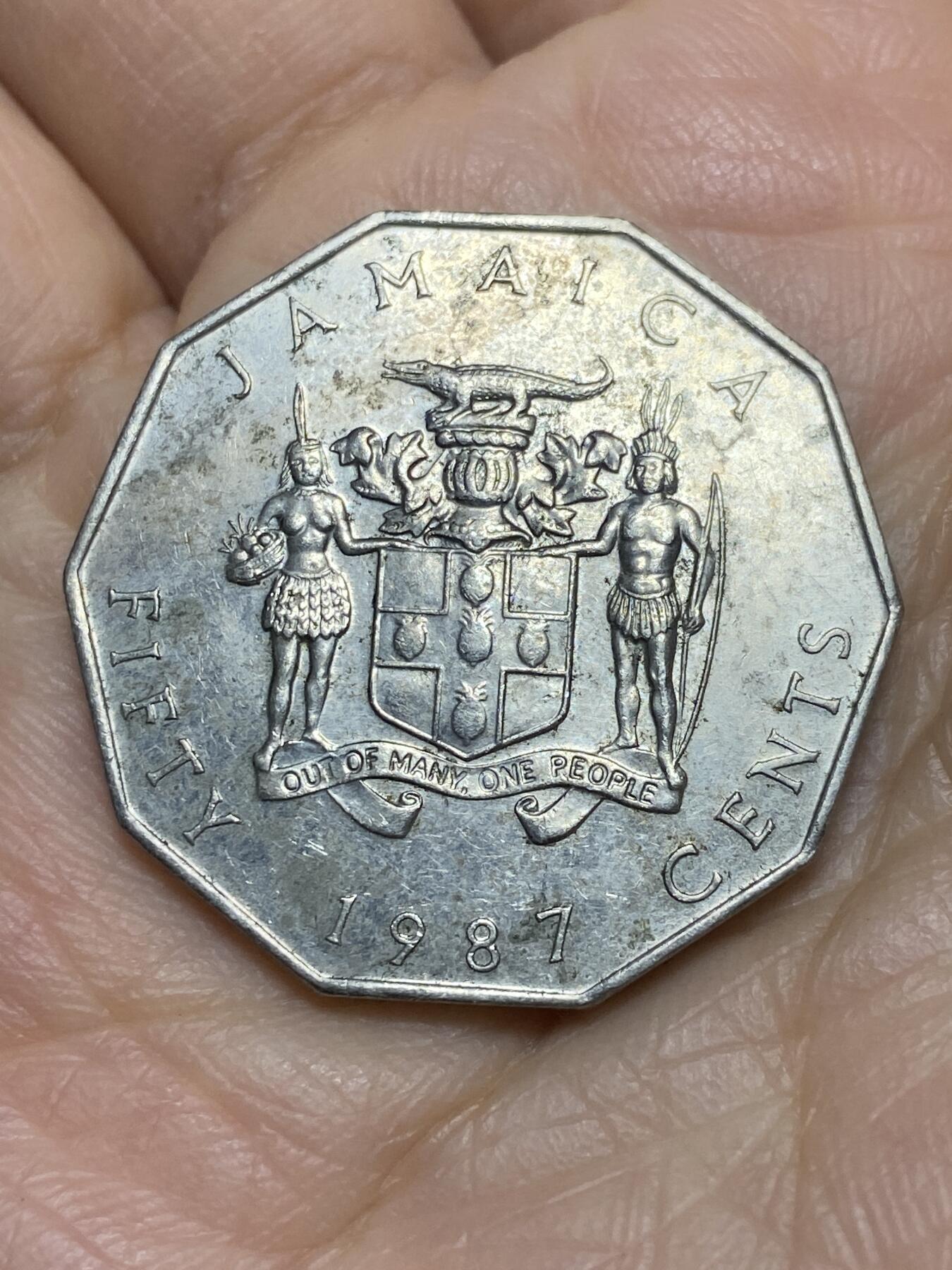 2025年第一百一十九场(总第一百四十五场）外国好品散币(免佣金) 牙买加🇯🇲1987年50分