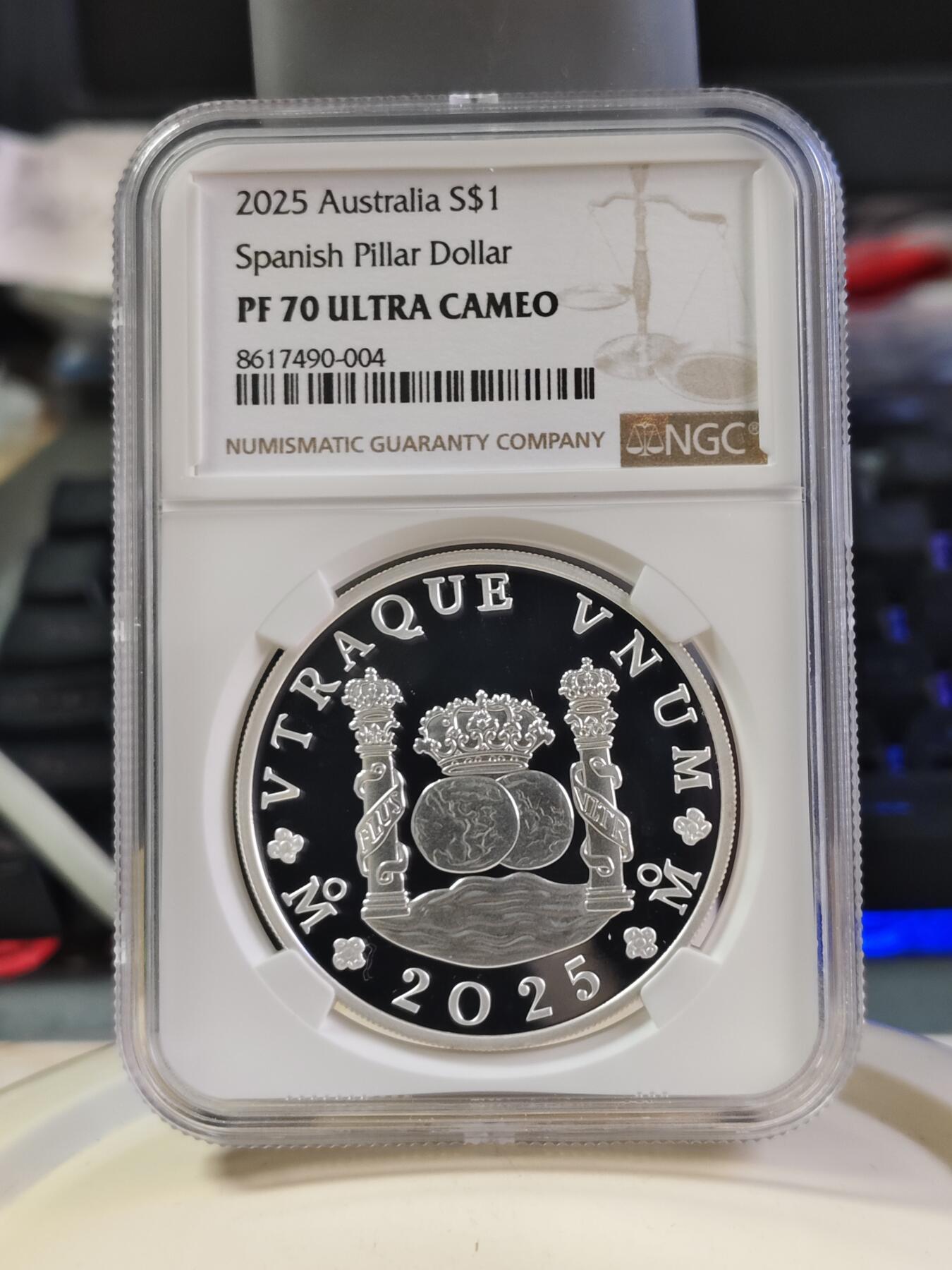第180期拍卖【长期征集拍品】【北京币展专场】 NGC-PF70ULTRA CAMEO 2025年历史货币~澳大利亚宣言225周年精制纪念银币-1澳元（1盎司克重，999银，币径40.9MM，限量5千枚，盒证齐全）