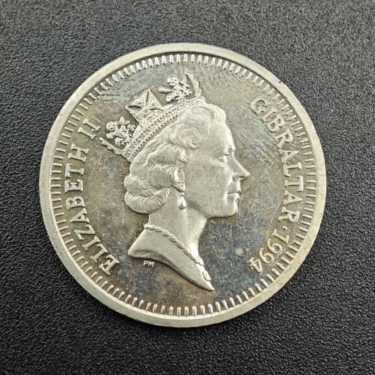 【淘币小摊】实时拍第七百七十九拍   散币场   满百包邮可预留二周 每周一统一发货   直布罗陀1994年10便士镍币