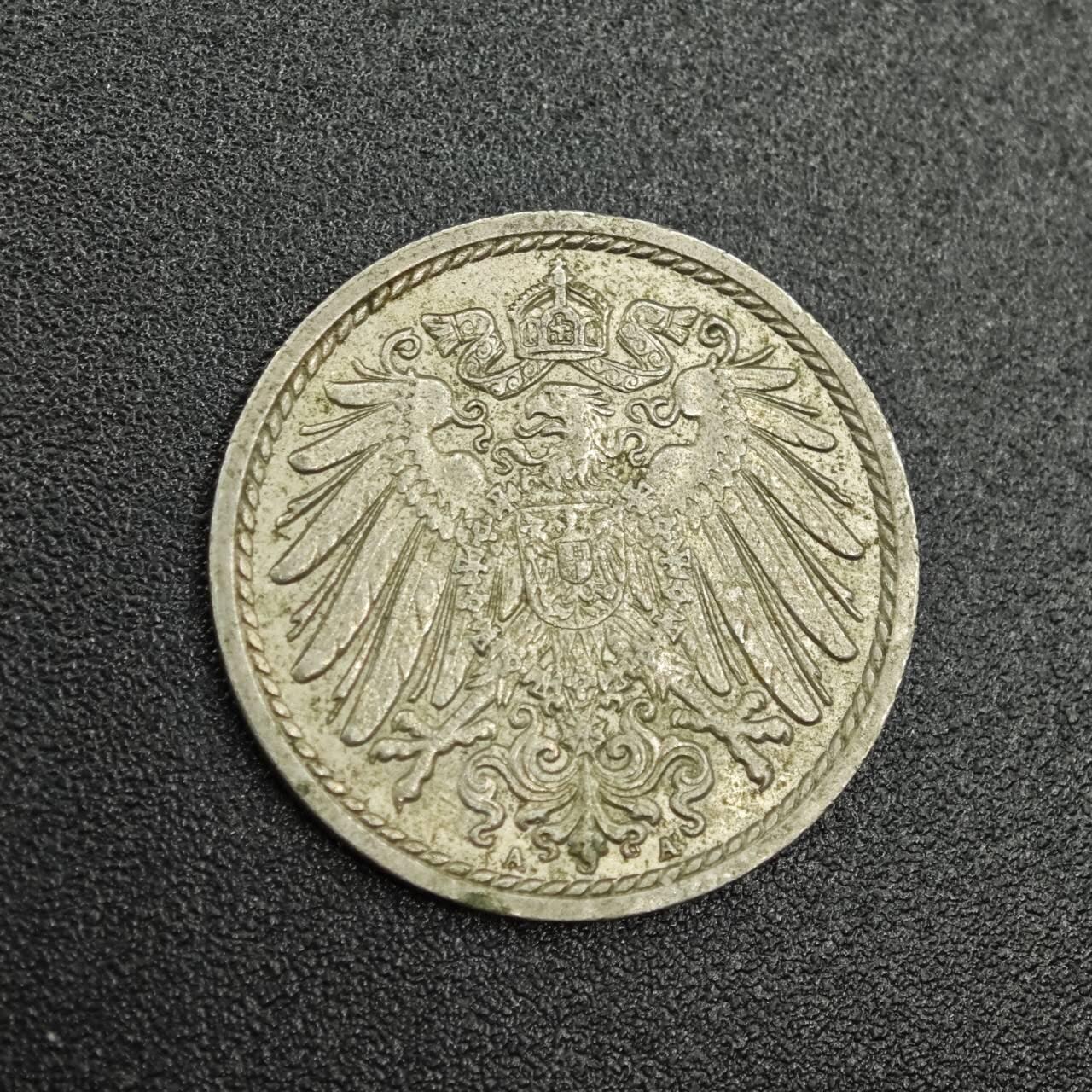 【淘币小摊】实时拍第七百七十九拍   散币场   满百包邮可预留二周 每周一统一发货   德国1911年5芬妮镍币