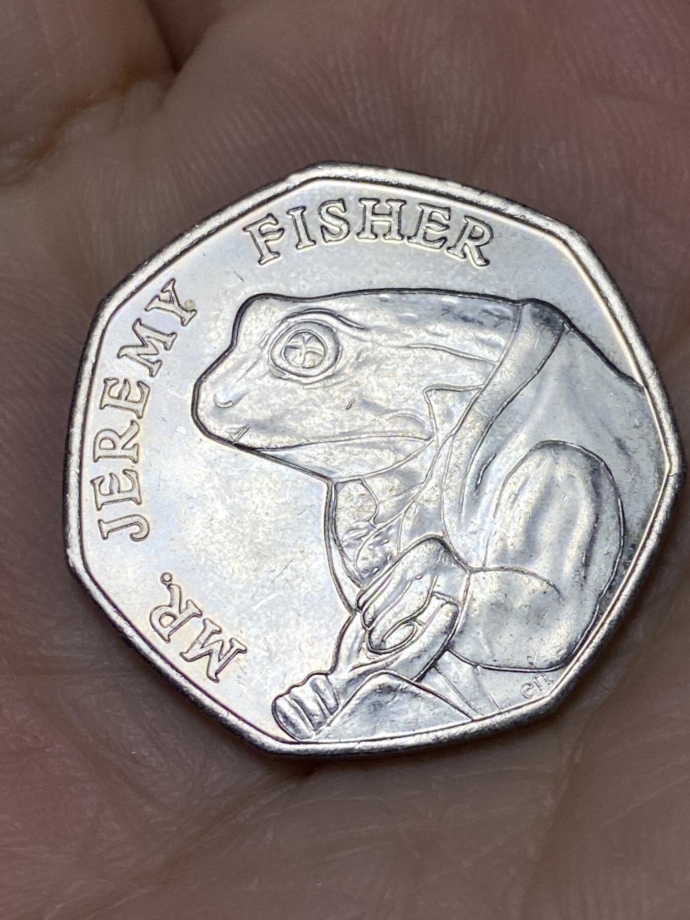 2025年第一百一十九场(总第一百四十五场）外国好品散币(免佣金) 英国🇬🇧2017年50便士(杰里米·费舍尔先生纪念币)