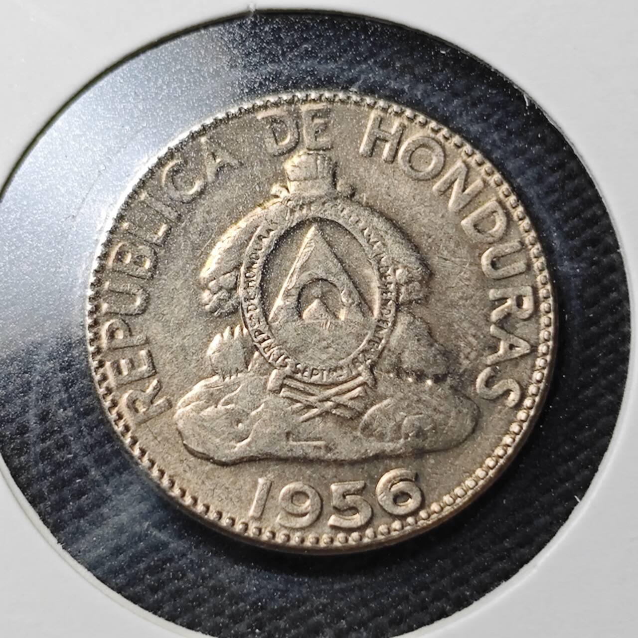 KK钱币收藏小铺  第361场  2月预留时间 周末发货  1956洪都拉斯5分 好品