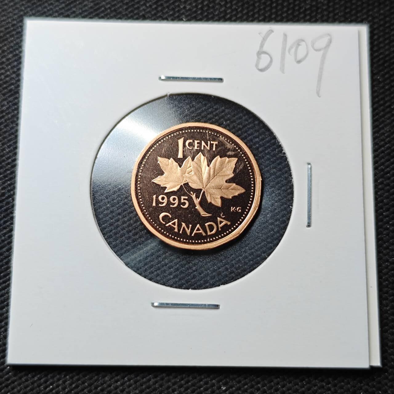 KK钱币收藏小铺  第361场  2月预留时间 周末发货  1995加拿大1分精制币