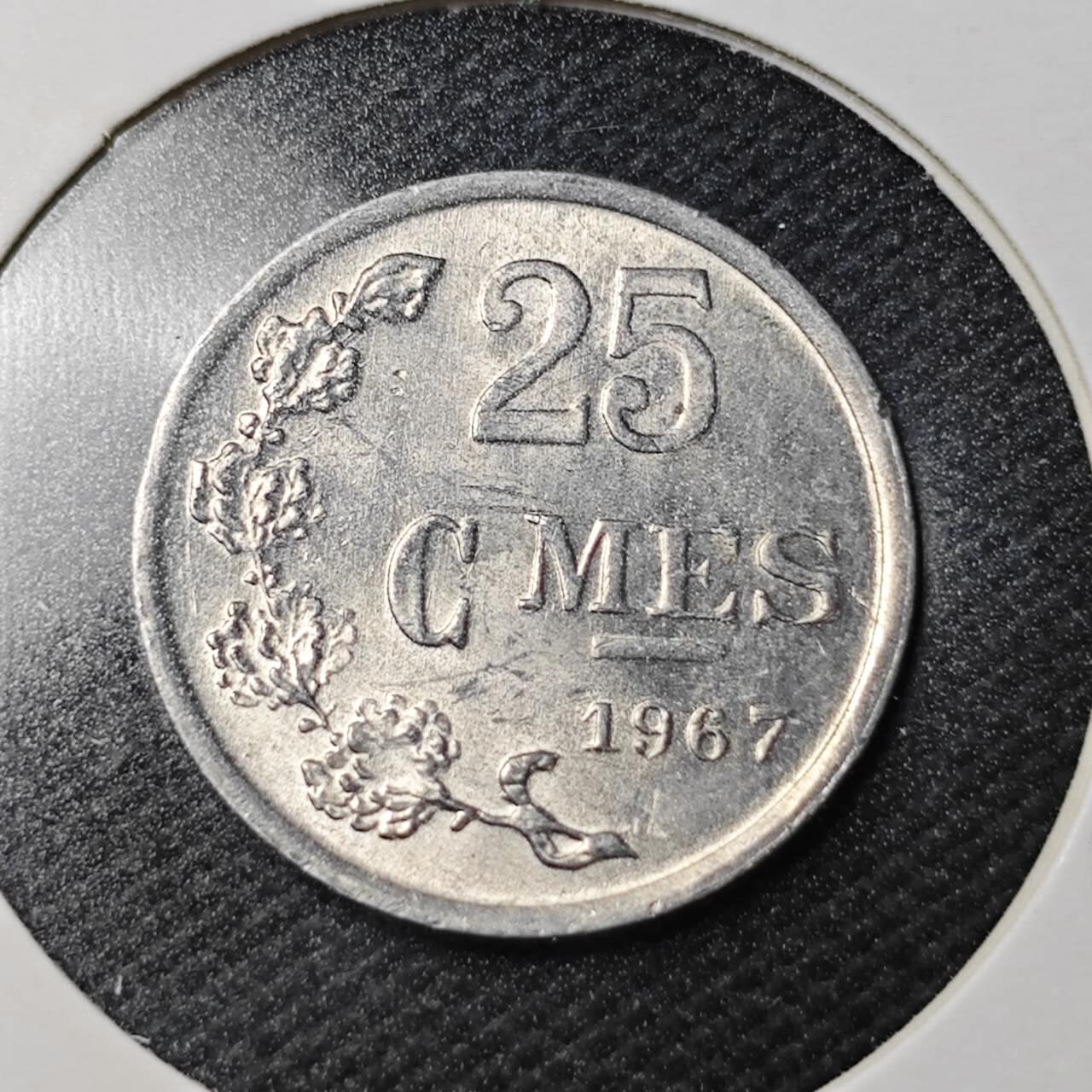 KK钱币收藏小铺  第361场  2月预留时间 周末发货  1967摩纳哥25分 好品