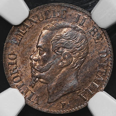 修遠堂世界钱币第九十一期 - NGC MS63RB 1867年意大利1分铜币