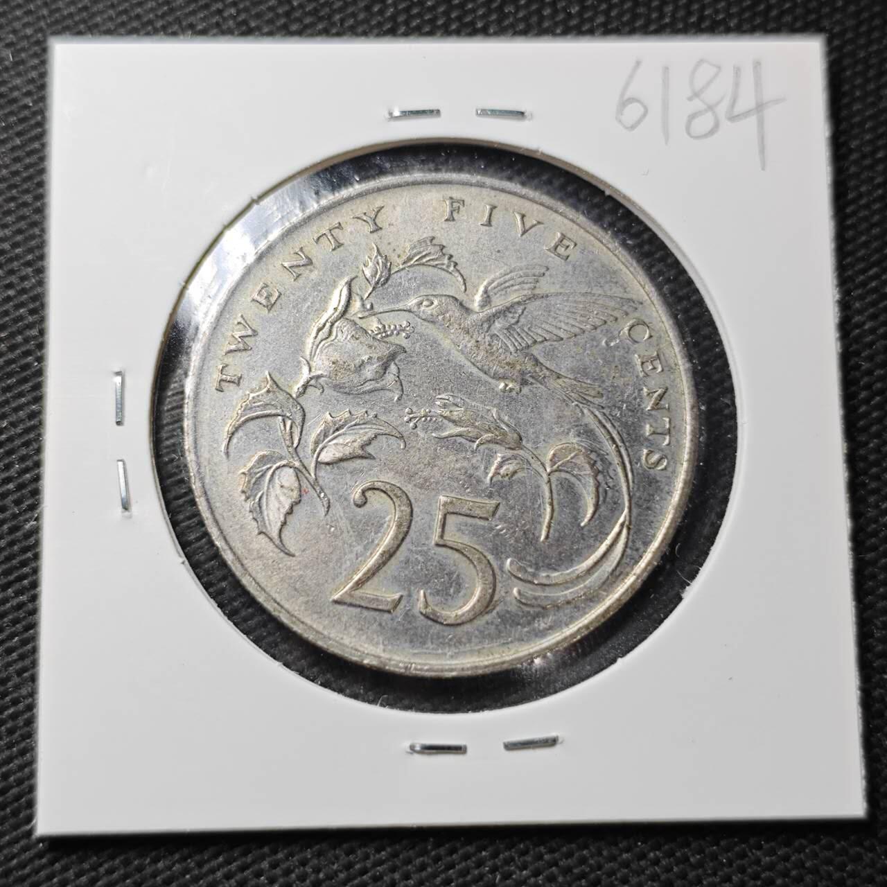 KK钱币收藏小铺  第361场  2月预留时间 周末发货  1989牙买加25分 蜂鸟