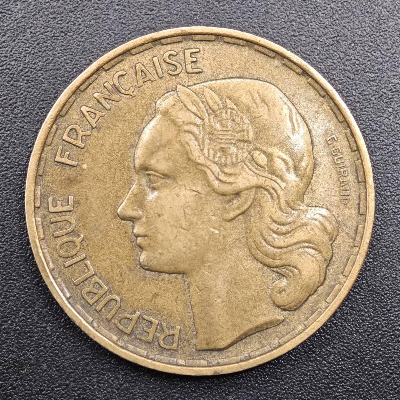 【淘币小摊】实时拍第七百八十一拍   散币场   满百包邮可预留二周 每周一统一发货   法国1952年50法郎铜币