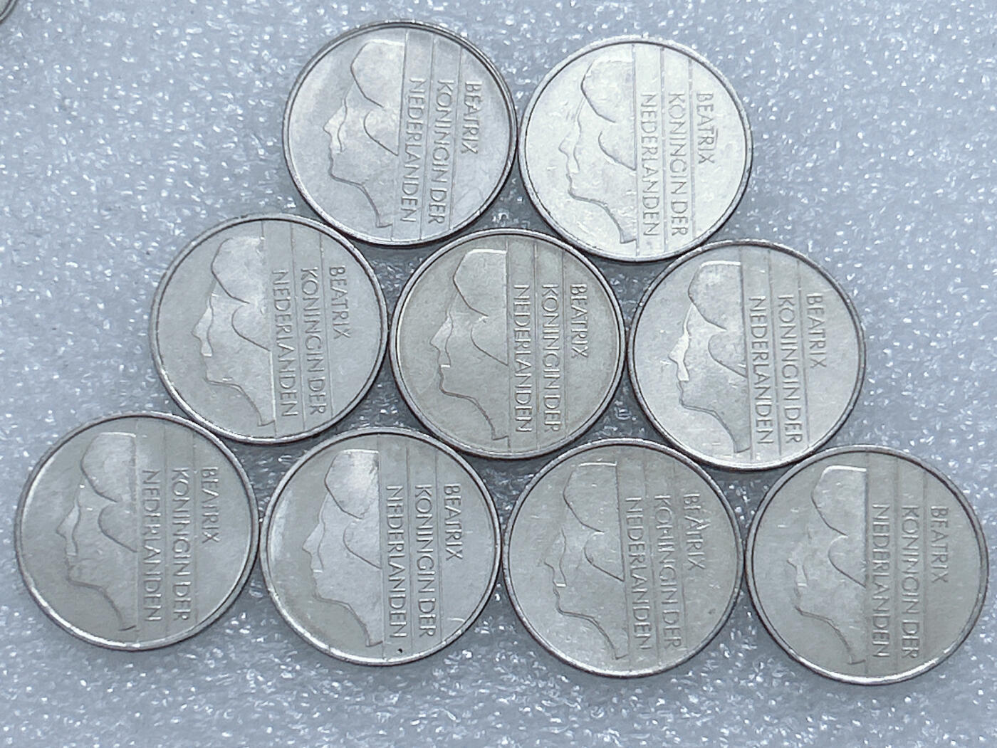 第一海外回流一元起拍收藏 散集专场  第260期 荷兰1盾硬币 贝娅特丽克丝女王 9枚