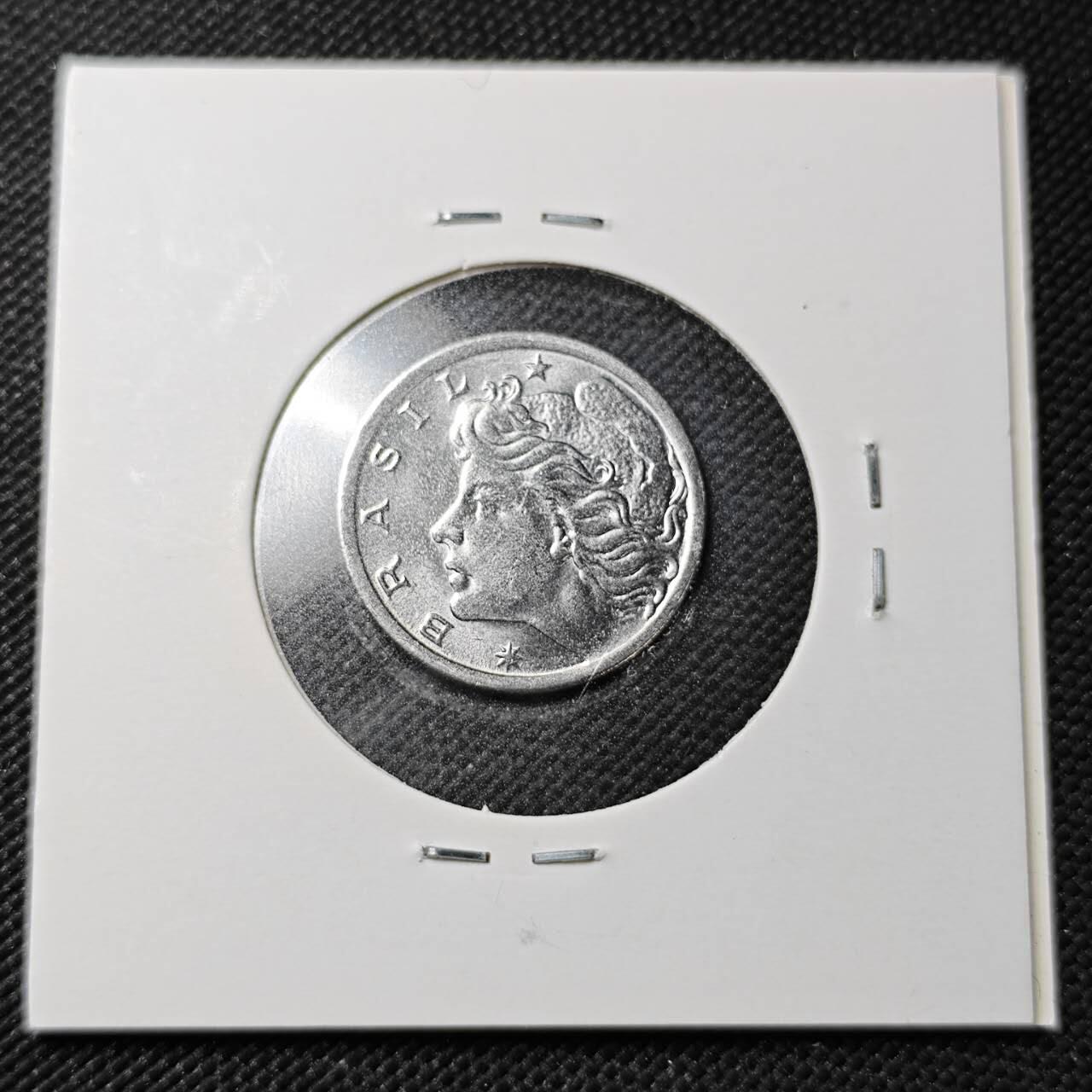 KK钱币收藏小铺  第362场  2月预留时间 周末发货  1975巴西2分纪念币 好品