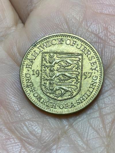 2025年第一百二十场(总第一百四十六场）外国好品散币(免佣金) - 英属泽西岛🇯🇪1957年1/4先令