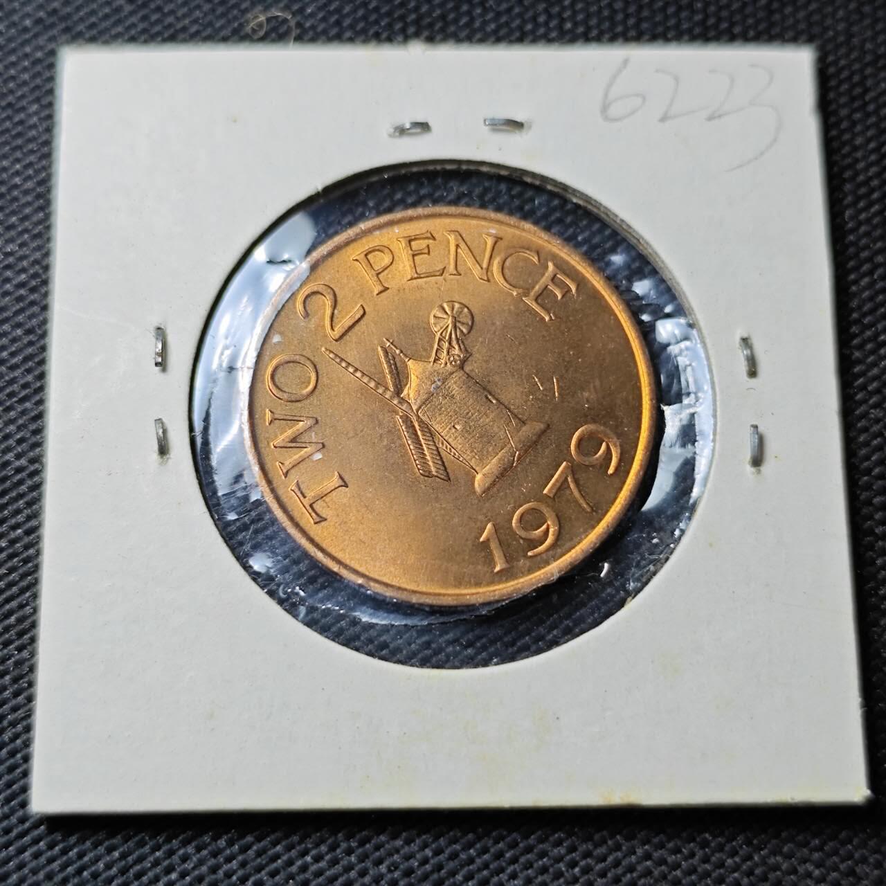 KK钱币收藏小铺  第362场  2月预留时间 周末发货 根西2根西铜币 好品 