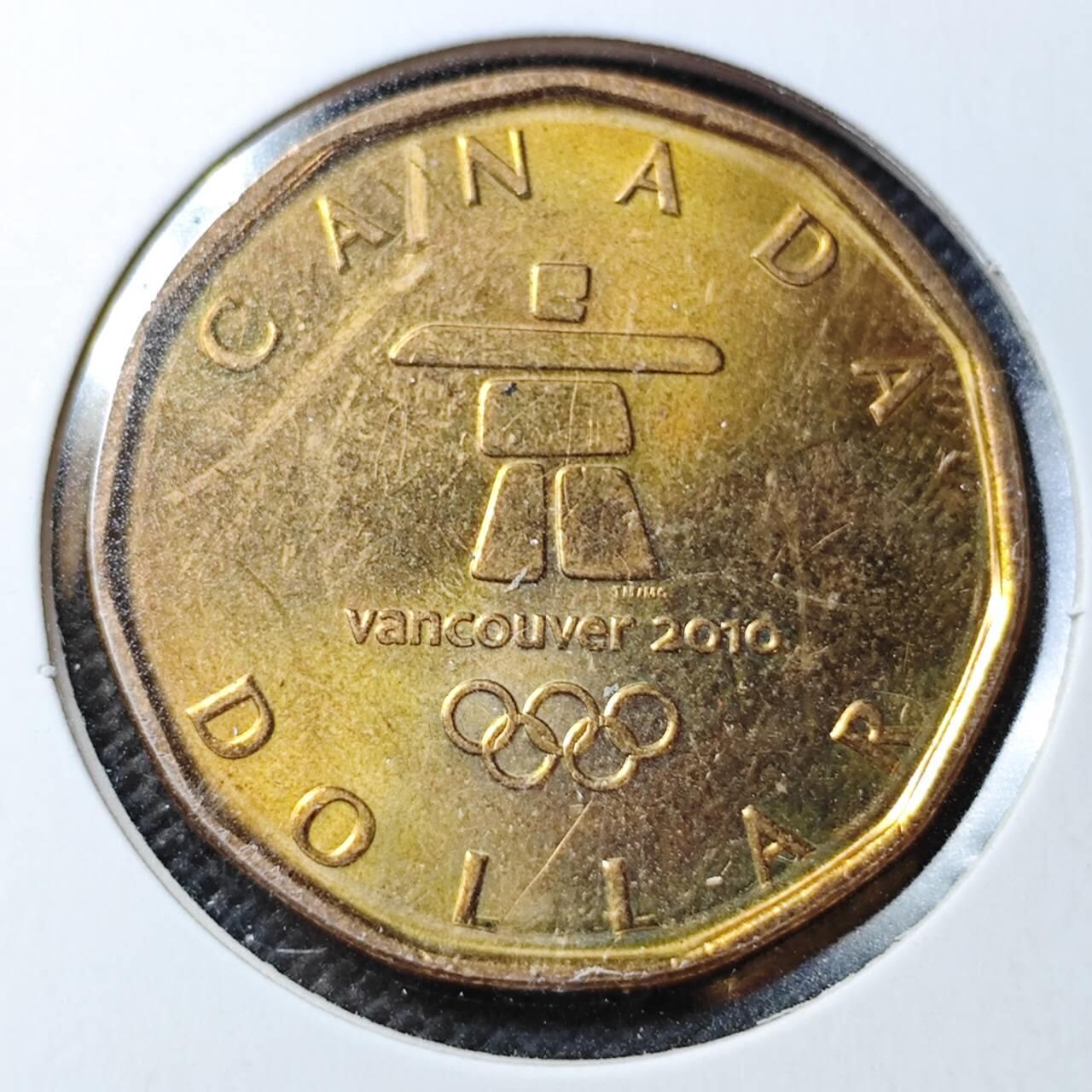 KK钱币收藏小铺  第362场  2月预留时间 周末发货  2010加拿大1元纪念币 好品