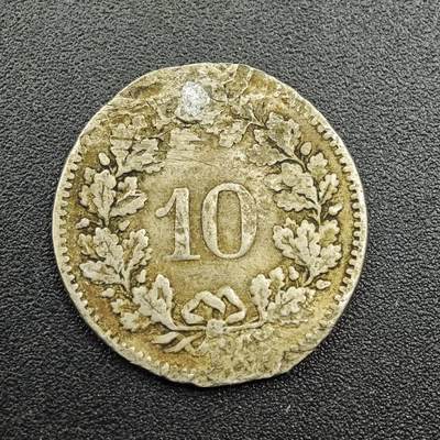 【淘币小摊】实时拍第七百八十一拍   散币场   满百包邮可预留二周 每周一统一发货   - 瑞士1885年10分镍币