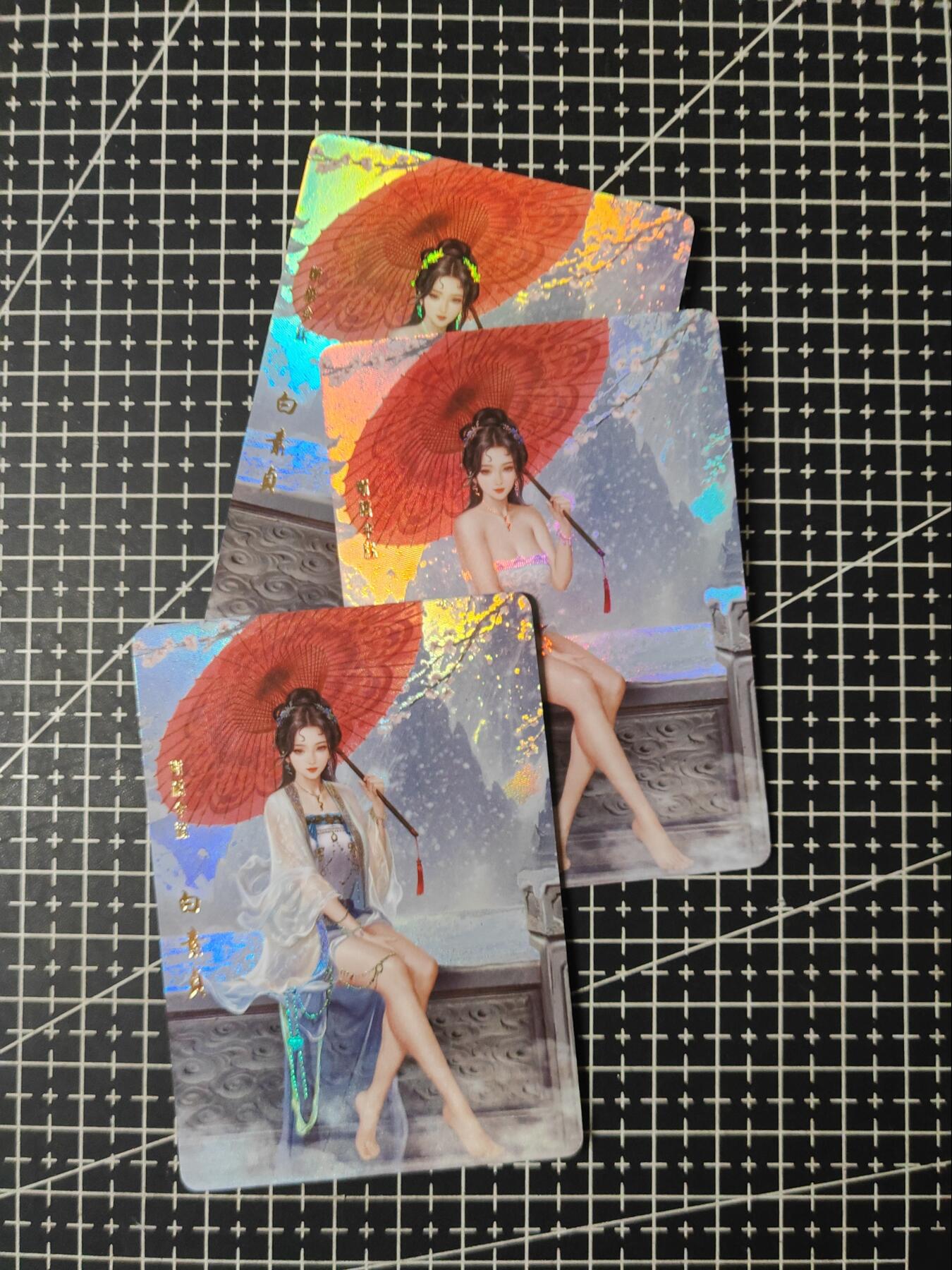 铃鹿第九期（提示一：自制卡难免瑕疵，可能存在撞角爆边等出厂瑕疵，介意慎拍；提示二：参拍请慎重，跑单押金不退的）） 月华录白素贞三联