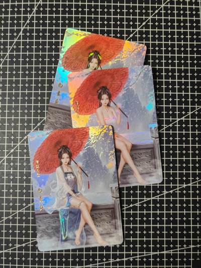 铃鹿第九期（提示一：自制卡难免瑕疵，可能存在撞角爆边等出厂瑕疵，介意慎拍；提示二：参拍请慎重，跑单押金不退的）） - 月华录白素贞三联