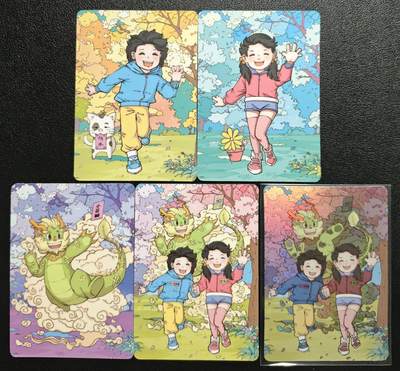 天玑星卡拍第133期《10.30周四截拍》持续收拍收评中 满赠卡需备注 - 小花瓣艺术文创 龙龙友友+麦稀奇联名卡 434/500 五张