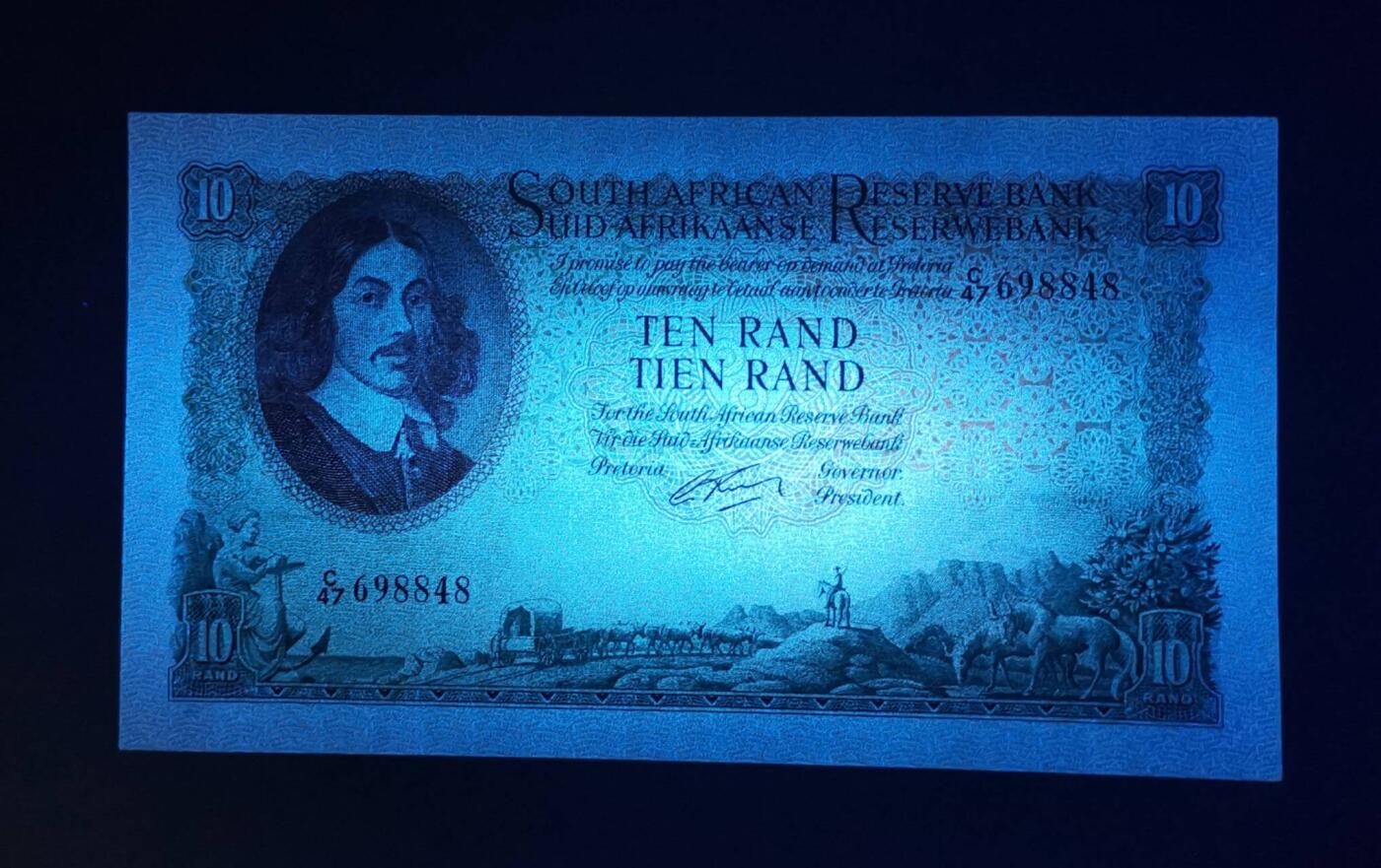 《艾美收藏》第218期-11.2周日外币荟萃 南非早期10兰特UNC 角不太绝 原票原汁原味 少见品种大票幅