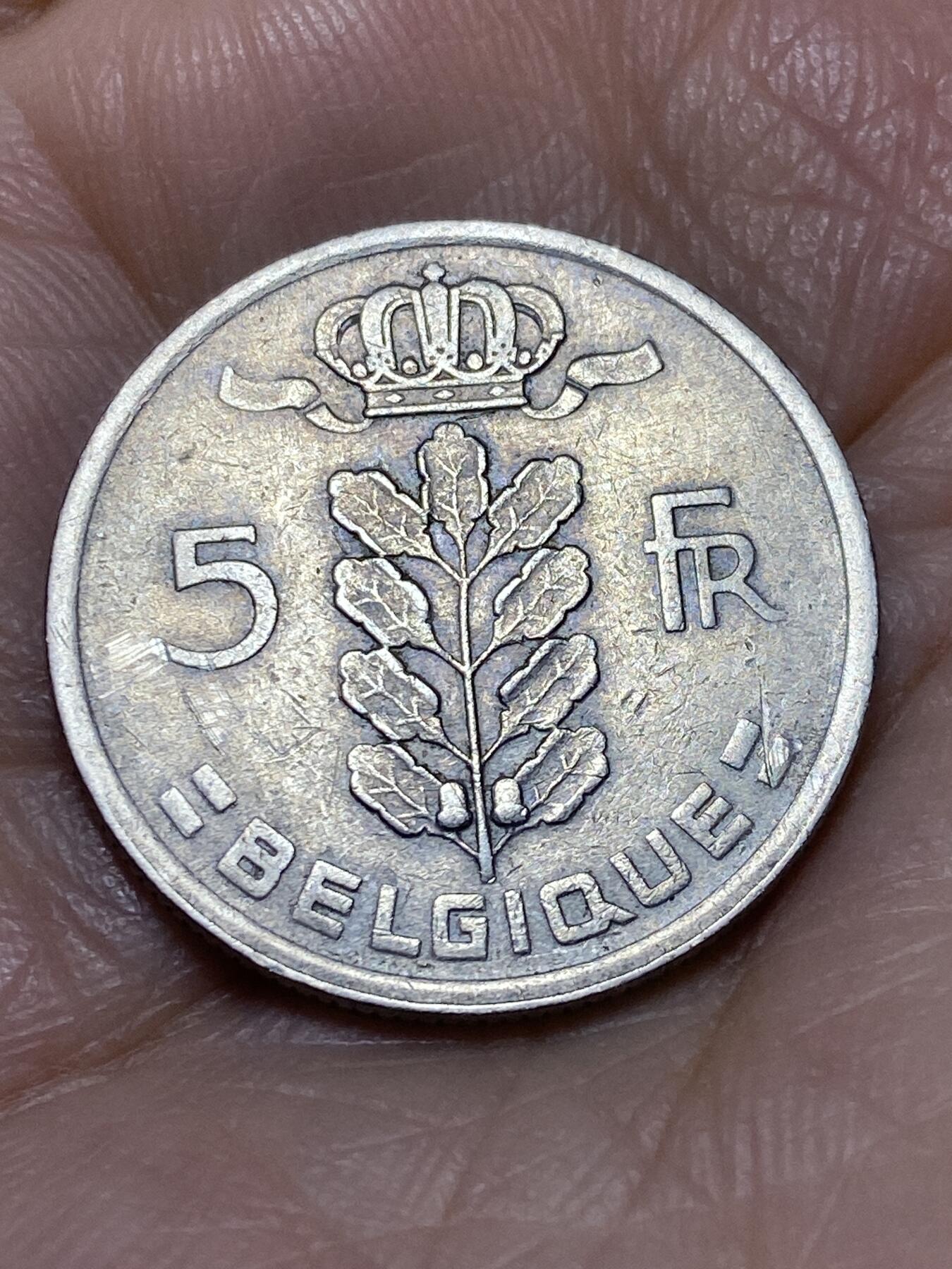 2025年第一百二十场(总第一百四十六场）外国好品散币(免佣金) 比利时🇧🇪1949年5法郎(博杜安一世，法语版)