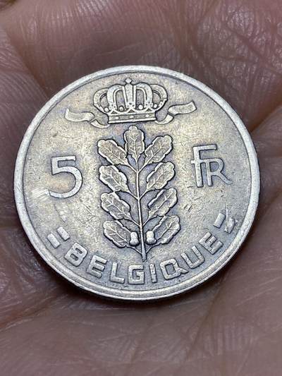 2025年第一百二十场(总第一百四十六场）外国好品散币(免佣金) - 比利时🇧🇪1949年5法郎(博杜安一世，法语版)