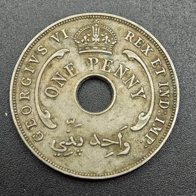 【淘币小摊】实时拍第七百八十一拍   散币场   满百包邮可预留二周 每周一统一发货   - 英属西非1941年乔治六世1便士镍币