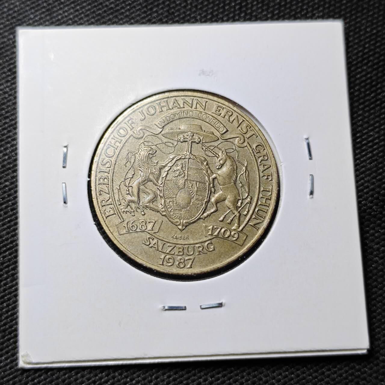 KK钱币收藏小铺  第361场  2月预留时间 周末发货  1987奥地利20先令纪念币 不多见