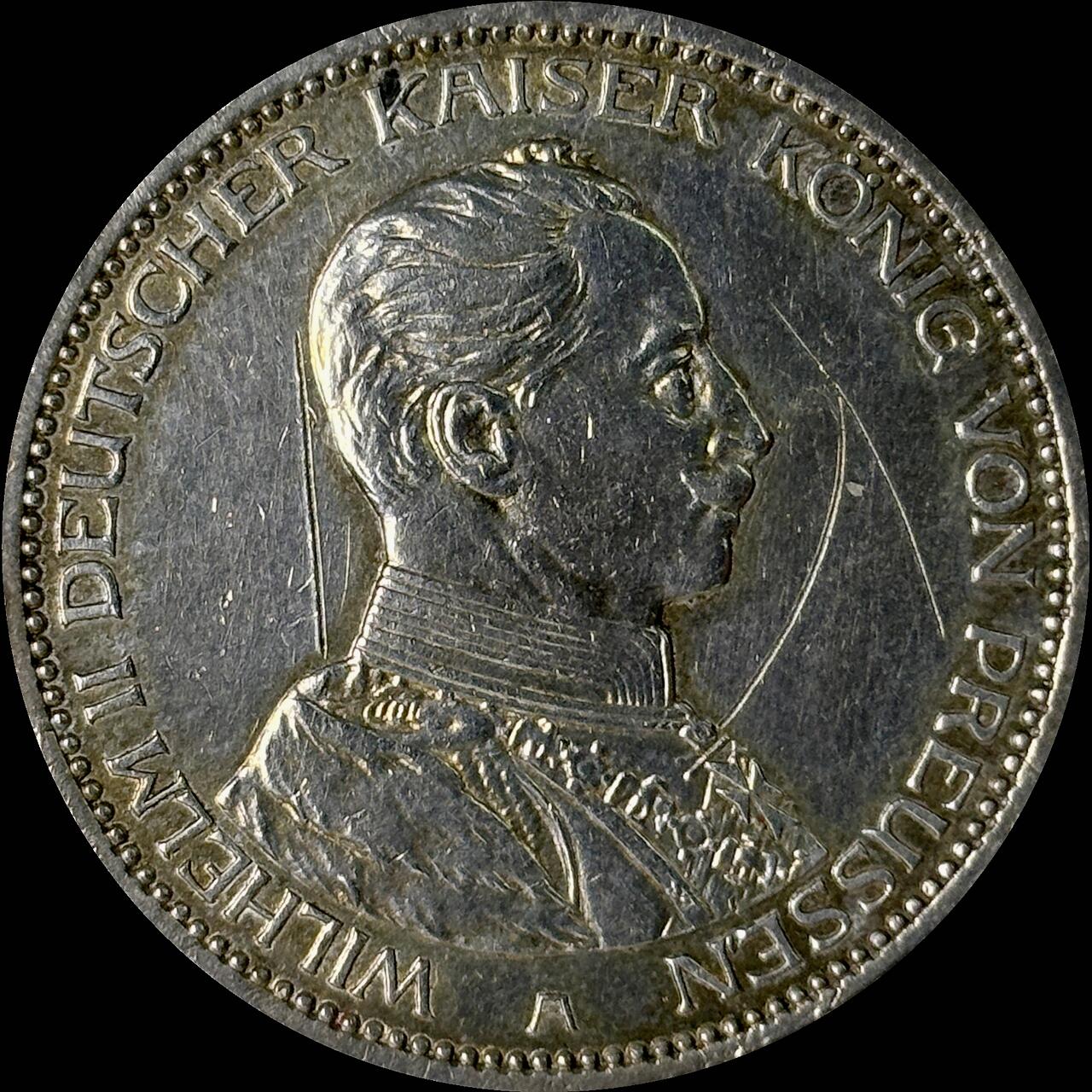 【雨安】【世界币章112-113期】周五/周六 两场连拍 2025-10-31 周五 19:30 保真 8秒倒数自动落锤 高效拍卖  [裸币德国] Germany 德国 帝国 普鲁士 3马克 军装 1914年