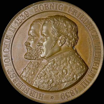 【雨安】【世界币章112-113期】周五/周六 两场连拍 2025-10-31 周五 19:30 保真 8秒倒数自动落锤 高效拍卖  - [章] Germany 章 德国 1839年 宗教改革 铜章 56.5克, 45mm