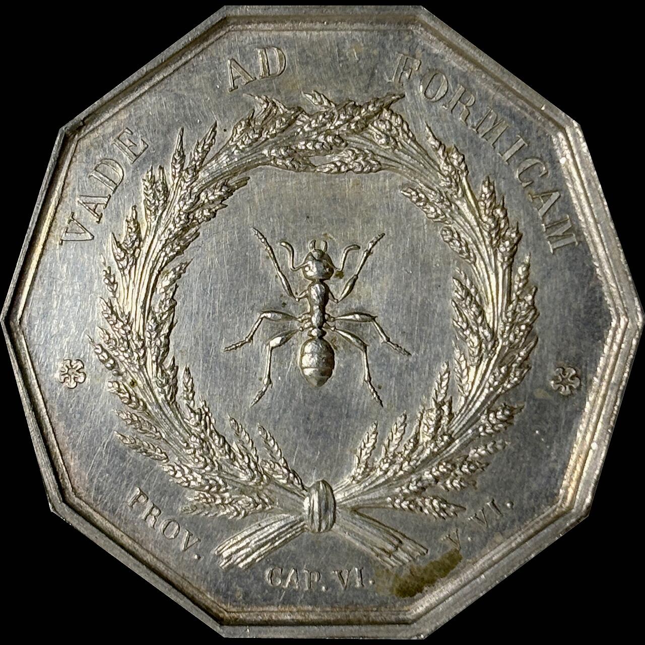 【雨安】【世界币章112-113期】周五/周六 两场连拍 2025-10-31 周五 19:30 保真 8秒倒数自动落锤 高效拍卖  [章] France 章 法国 1822年 里尔市储蓄银行 十边形 银章