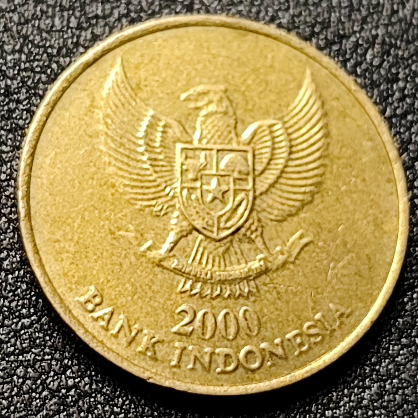 泉币菌-第120场-精品福利场 茉莉花 印度尼西亚 500卢比 黄铜币 千禧年 24毫米5.3g