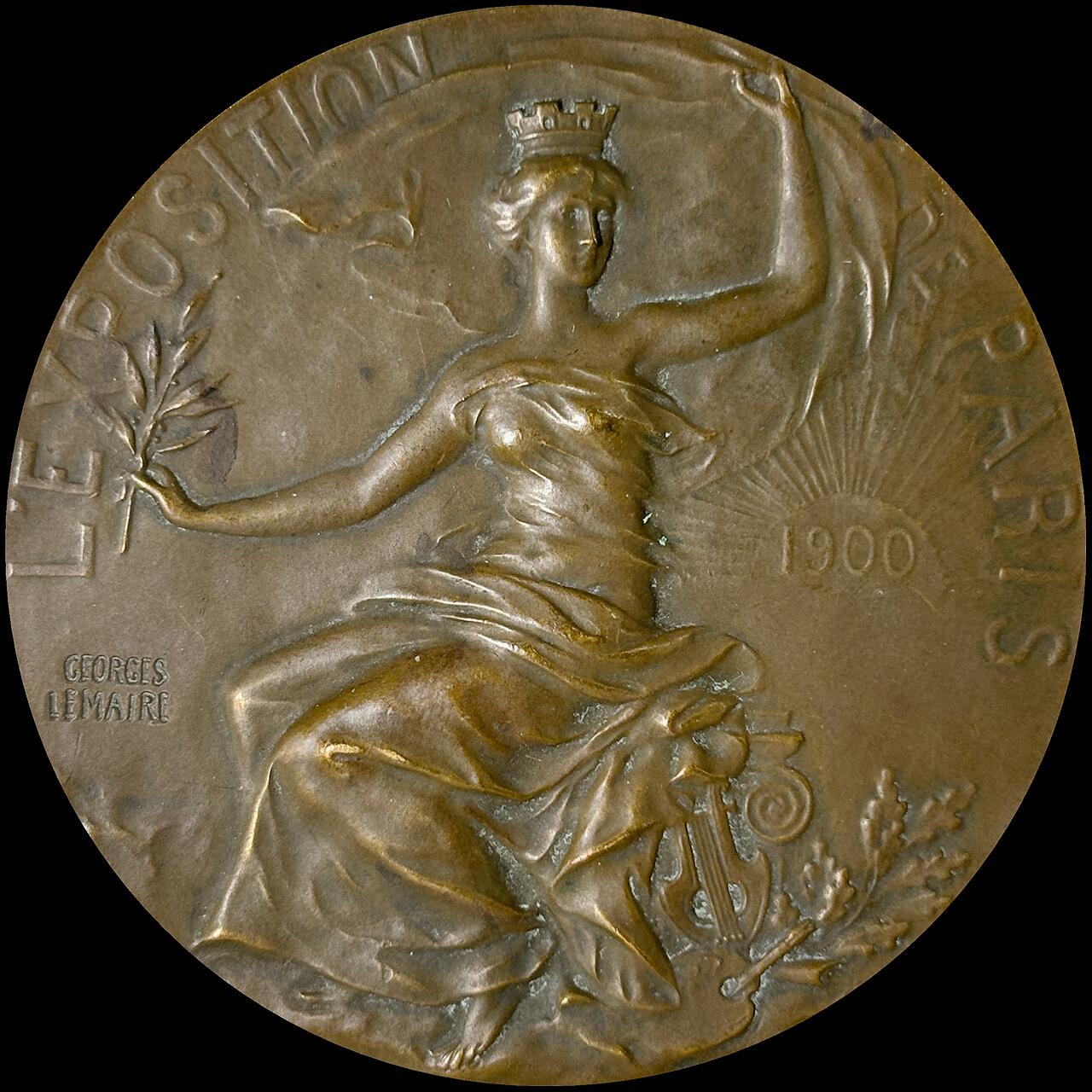 【雨安】【世界币章112-113期】周五/周六 两场连拍 2025-10-31 周五 19:30 保真 8秒倒数自动落锤 高效拍卖  [章] France 章 法国 1900年 巴黎世博会 铜章 68.9克, 52mm