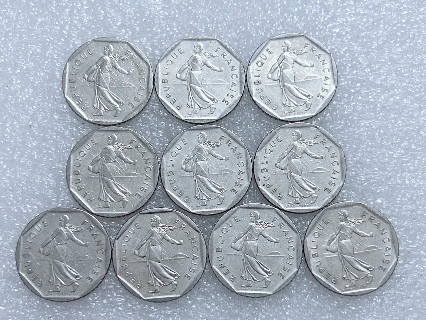 第一海外回流一元起拍收藏 散集专场  第260期 法国2法郎硬币 10枚