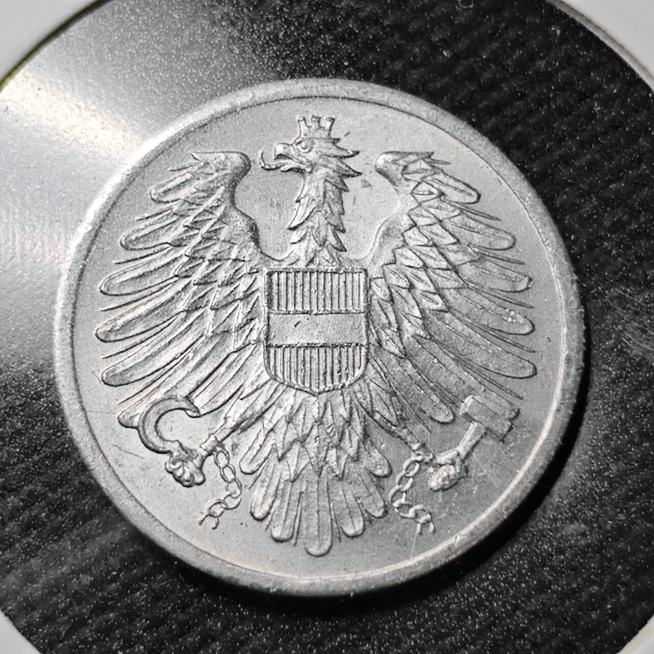 KK钱币收藏小铺  第362场  2月预留时间 周末发货  1957奥地利2格罗申